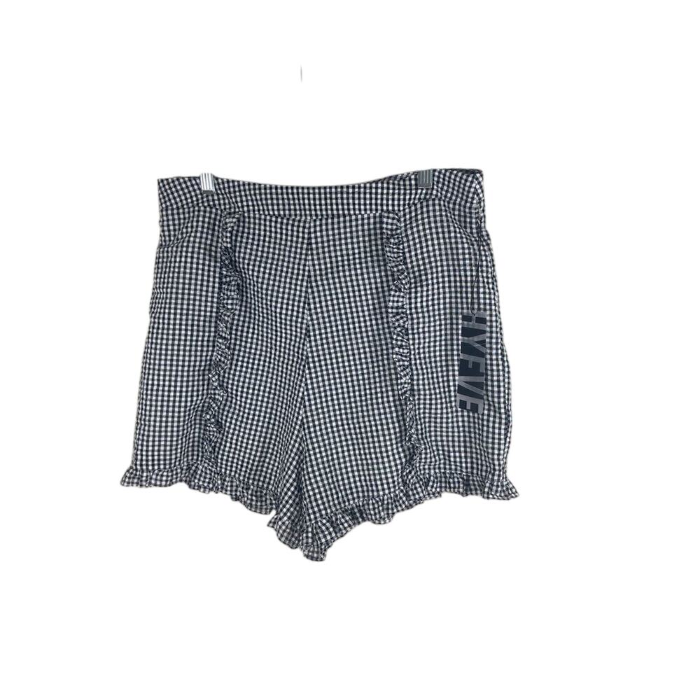 NWT Hyfve Checkered Gingham Printed NASCAR Retro Pin Up Costume Ruffle Shorts